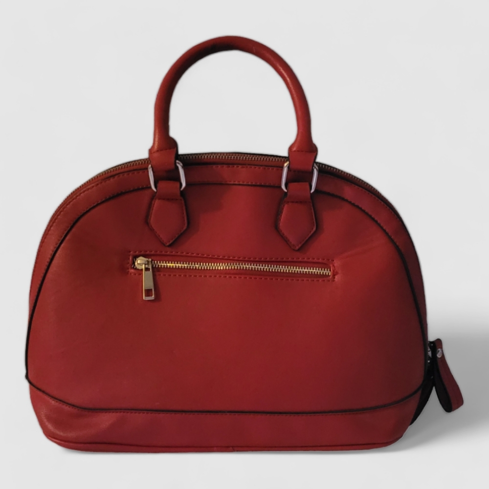 Red , Gold embellished handbag, medium size